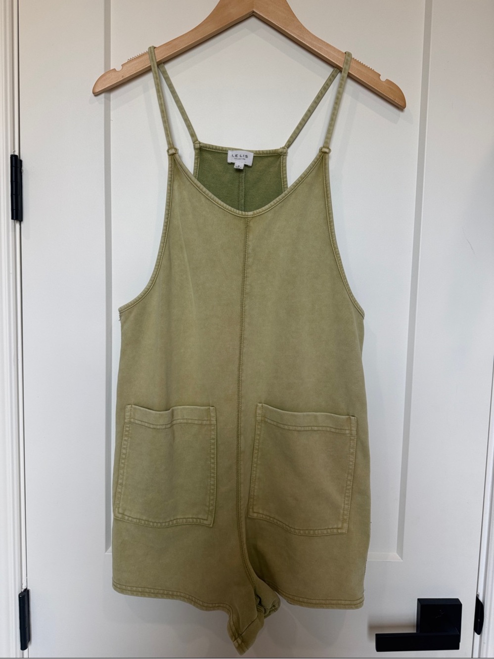 Le Lis Olive Green Utility Romper